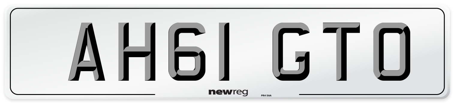 AH61 GTO Number Plate from New Reg